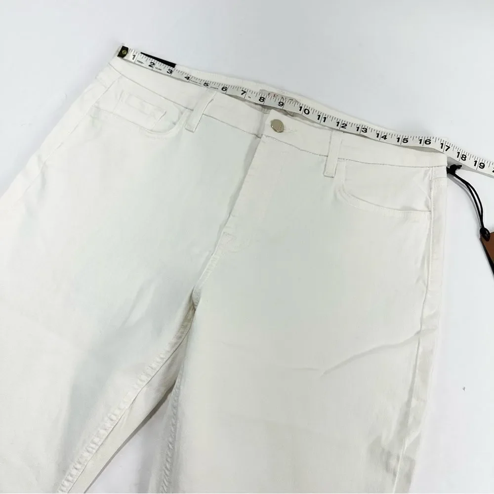 NWT Jen7 for 7 For All Mankind White Jeans Slim Bootcut Size 14